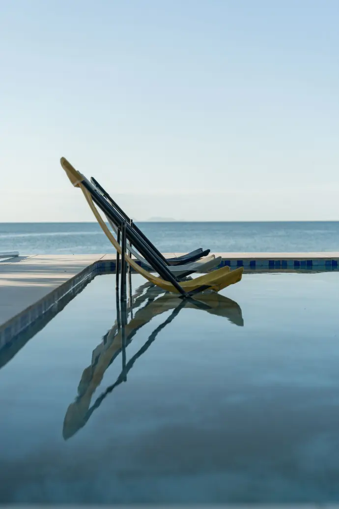 Infinity pool overlooking Lake Malawi at Escapes @ Cape Maclear